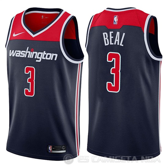 Camiseta Bradley Beal #3 Washington Wizards Statement 2017-18 Azul - Haga un click en la imagen para cerrar